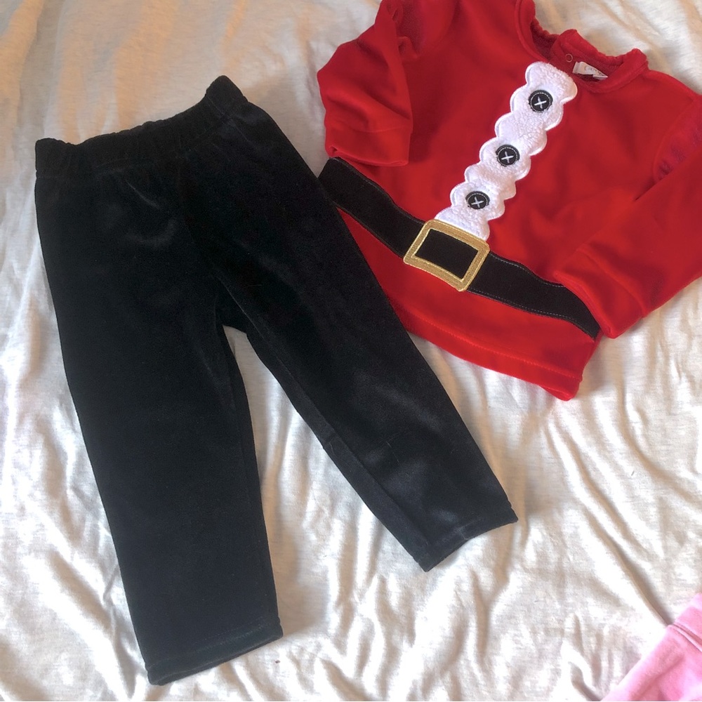 Velvet Santa Outfit 12-18M | EUC